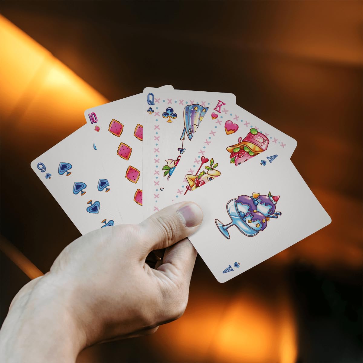 99Fox Adorable Sweet Treats Playing Cards Cute Food For Adults Friends Family Games