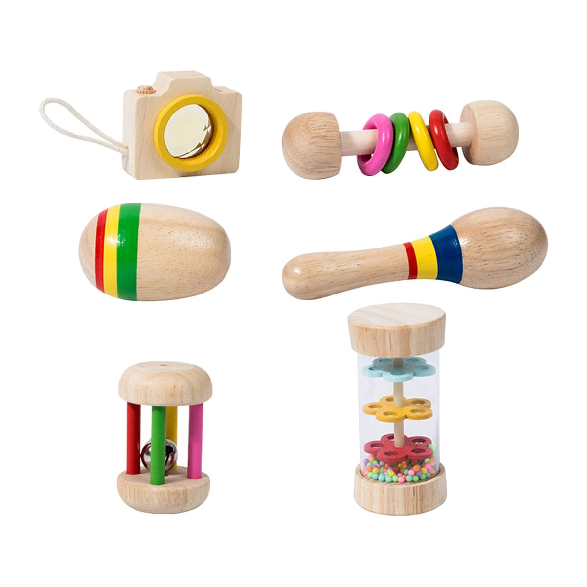 Atorse 6X Montessori Wooden Baby Toys For Infant Newborn Toy 0 6 12 Months