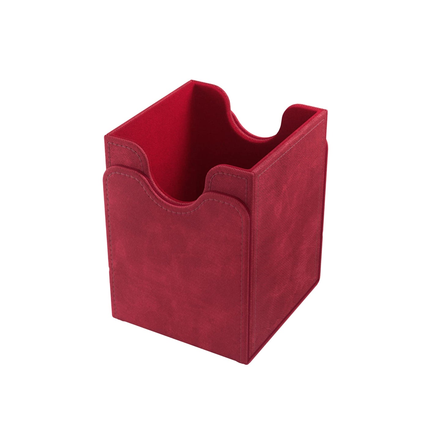 Squire 100+ Xl Convertible Deck Box | Card Storage Box With Removable Cover Clips | Holds 100 Double-Sleeved Cards In Extra Thick Inner Card Sleeves | Red Color | Made By Gamegenic (Ggs20099Ml)