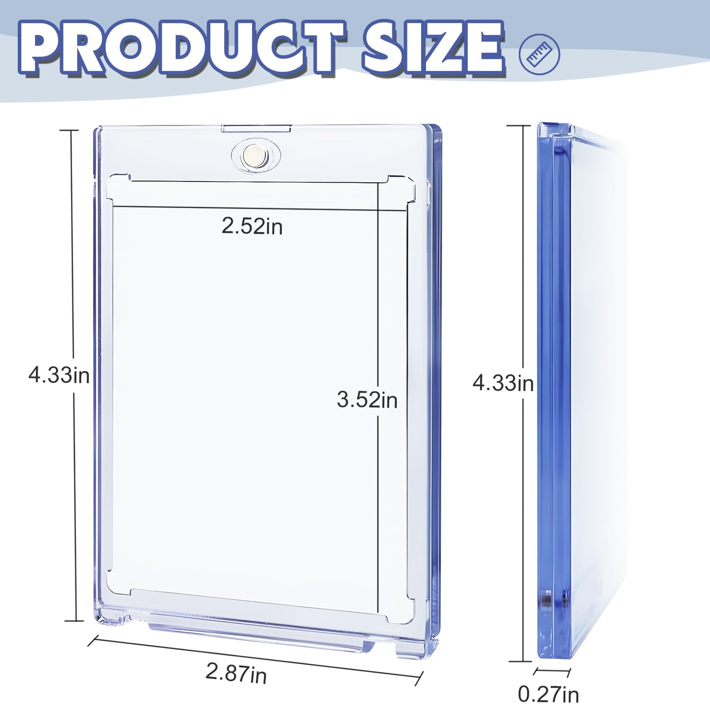 Xccme 28Ct Magnetic Card Holder For Trading Cards,35Pt One Touch Card Holder,Uv Protectors Hard Plastic,Display Card Case For Sp
