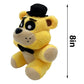 Ycixri FNAF Golden Freddy Plush Toy Suitable for Collection, FNAF Plushies Stuffed Doll for Boy Girl Christmas Halloween Birthda