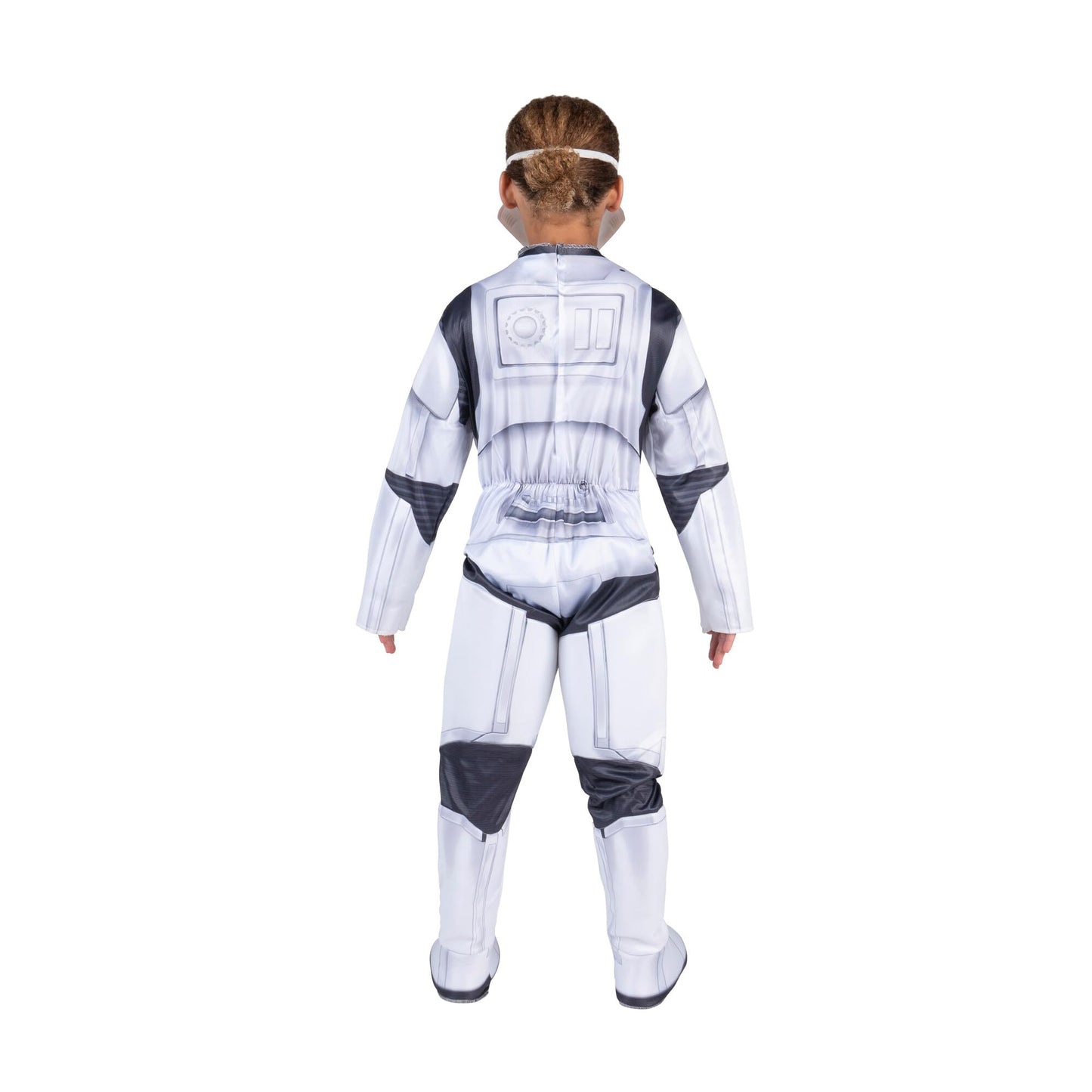 Star Wars Stormtrooper QUALUX Costume (Child) - Qualux Jumpsuit with 3D Half Mask (Small) White