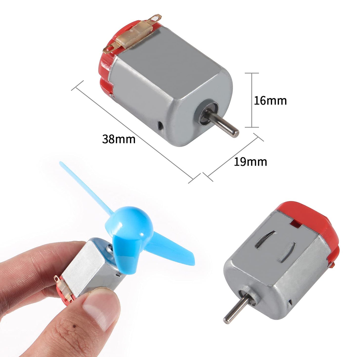 Electric DC TT Motors Kit Plastic Gears AA Battery Holder Case with Mini RC Motor 1.5-3V 15000RPM Electronic Wire Shaft Propelle