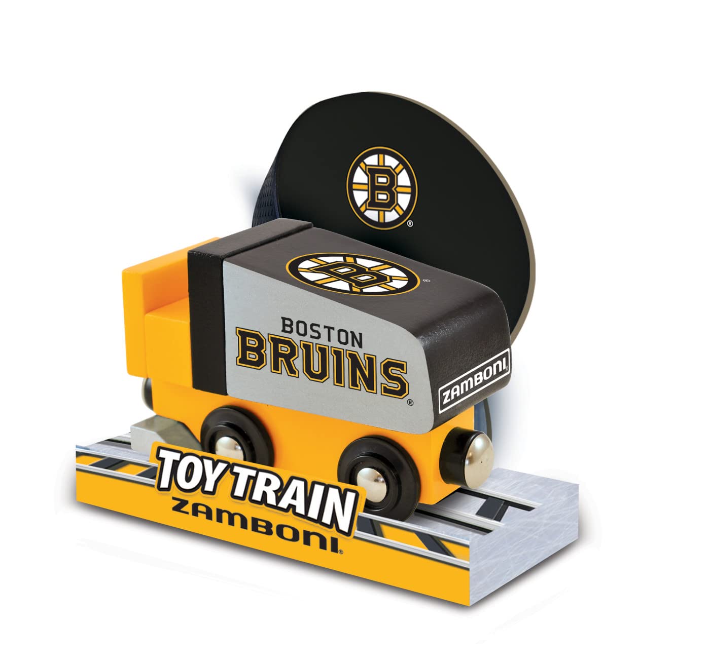 MasterPieces Wood Zamboni Toy - NHL Boston Bruins - One Size, Team Color, Model 41584, Officially Licensed for Toddlers & Kids