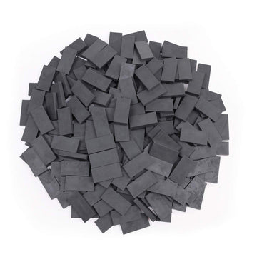 Bulk Dominoes Plastic Bulk 100pcs - Building and Stacking and Chain Reaction Toppling STEAM Toy Blocks for Kids (Dark Grey)