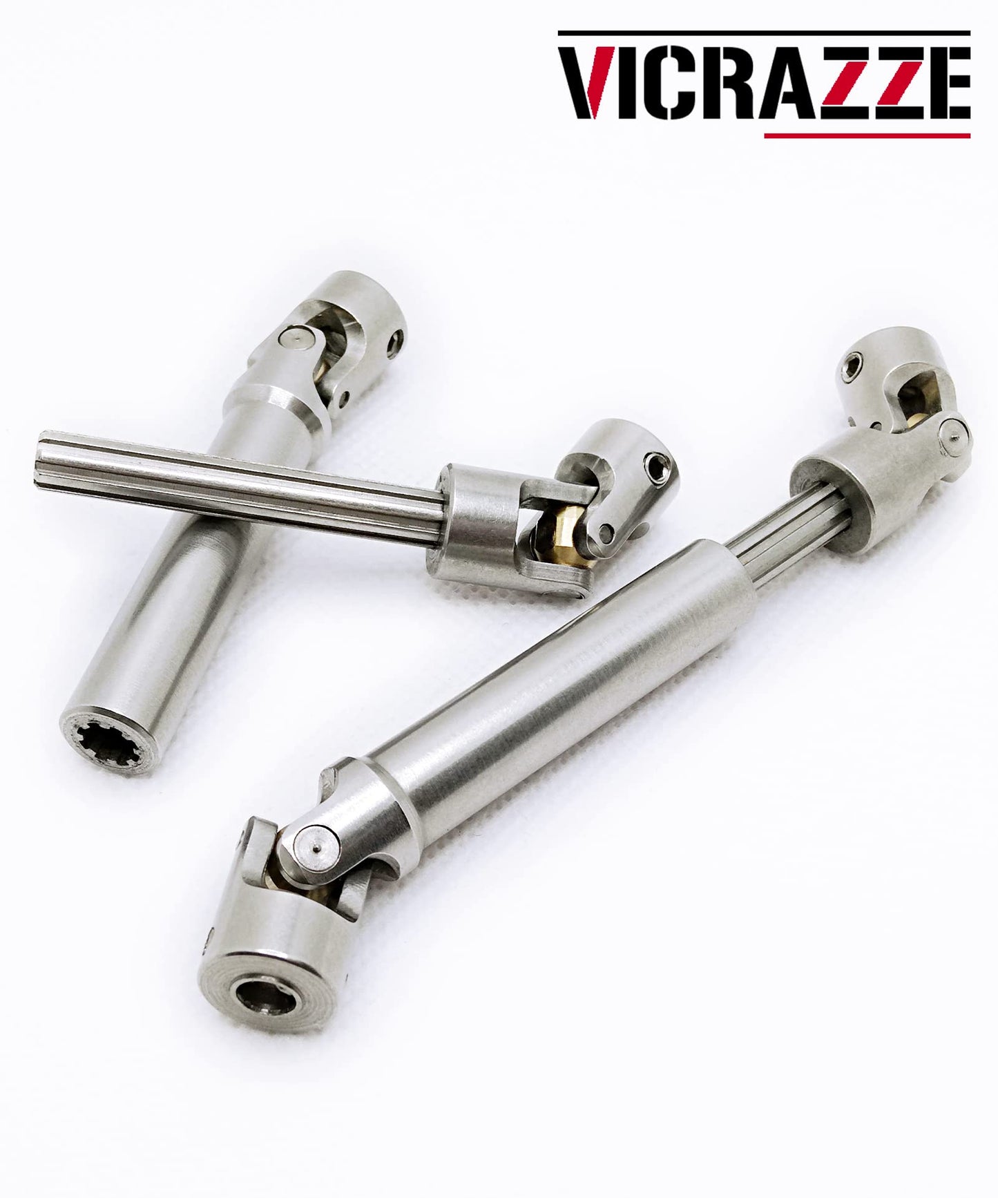 VICRAZZE RC Stainless Steel Drive Shaft 90-125mm for 1/10 RC Crawler Traxxas TRX4 TRX6 Axial SCX10 Wraith Capra D90 TF2 Redcat G