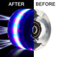 Tanzfrosch 8 Pack Roller Skate Wheels With Bearings Installed Quad Light Up Wheels For Double Row Skating And Skateboard 82A 32M