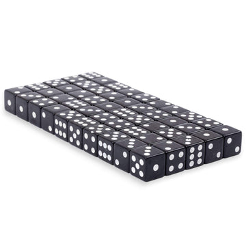 Regal Games Dice Set 6 Sided - Playing Black 16mm Set of Dice - Square Dice for Classroom or Family Game Night - 1000 Dice