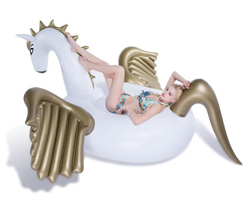 Jasonwell Giant Inflatable Pegasus Pool Float With Fast Valves Summer Beach Swimming Pool Floatie Lounge Floating Raft Outdoor Party Decorations Toys For Adults Kids (Xxxl)