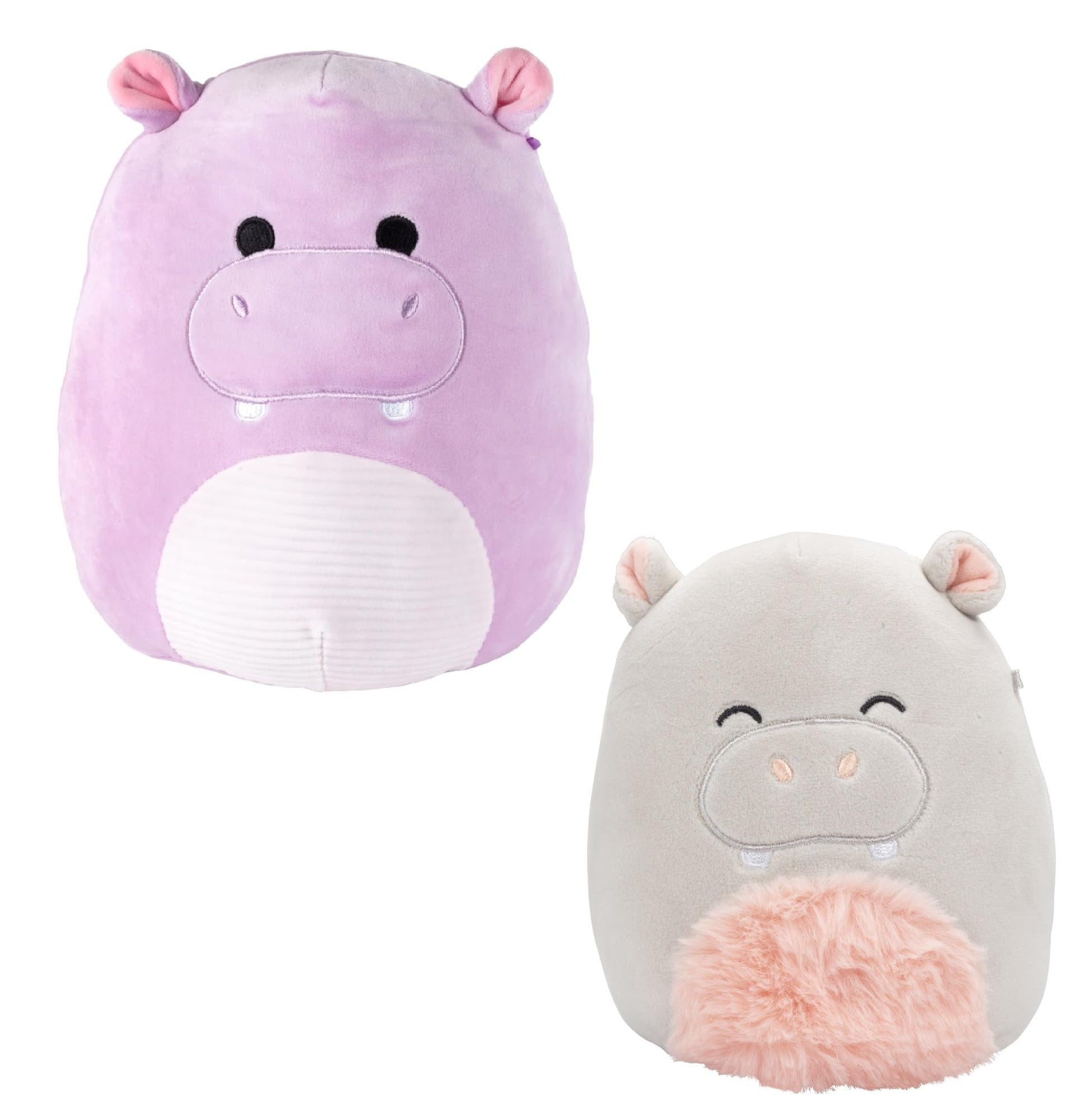 Squishmallows 5 Hippo & 10 Hippo 2-Squish Value Pack - Get One Jumbo & Mini Official Jazwares Plush for Less - Collectible Soft 