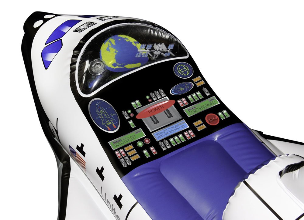 Aeromax Junior Inflatable Space Shuttle - White, 3 And Up, Plastic, Model AE-2300