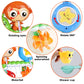 G-Wack Bath Toys For Toddlers Age 1 2 3 Year Old Girl Boy, Preschool New Born Baby Bathtub Water Toys, Durable Interactive Multicolored Infant Toy, Lovely Monkey Caterpillar,2 Strong Suction Cups