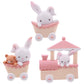 Pretyzoom 3Pcs Mini Train Ornaments Set Mininature Resin Rabbit Decoration Bunny Figurine Bunny Birthday Decorations Easter Bunn