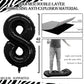Goer Number 28 Balloons For 28Th Birthday Party Decorations,42 Inch Jumbo Foil Helium 82 Balloons For 82Nd Birthday Party Decoration (Black)