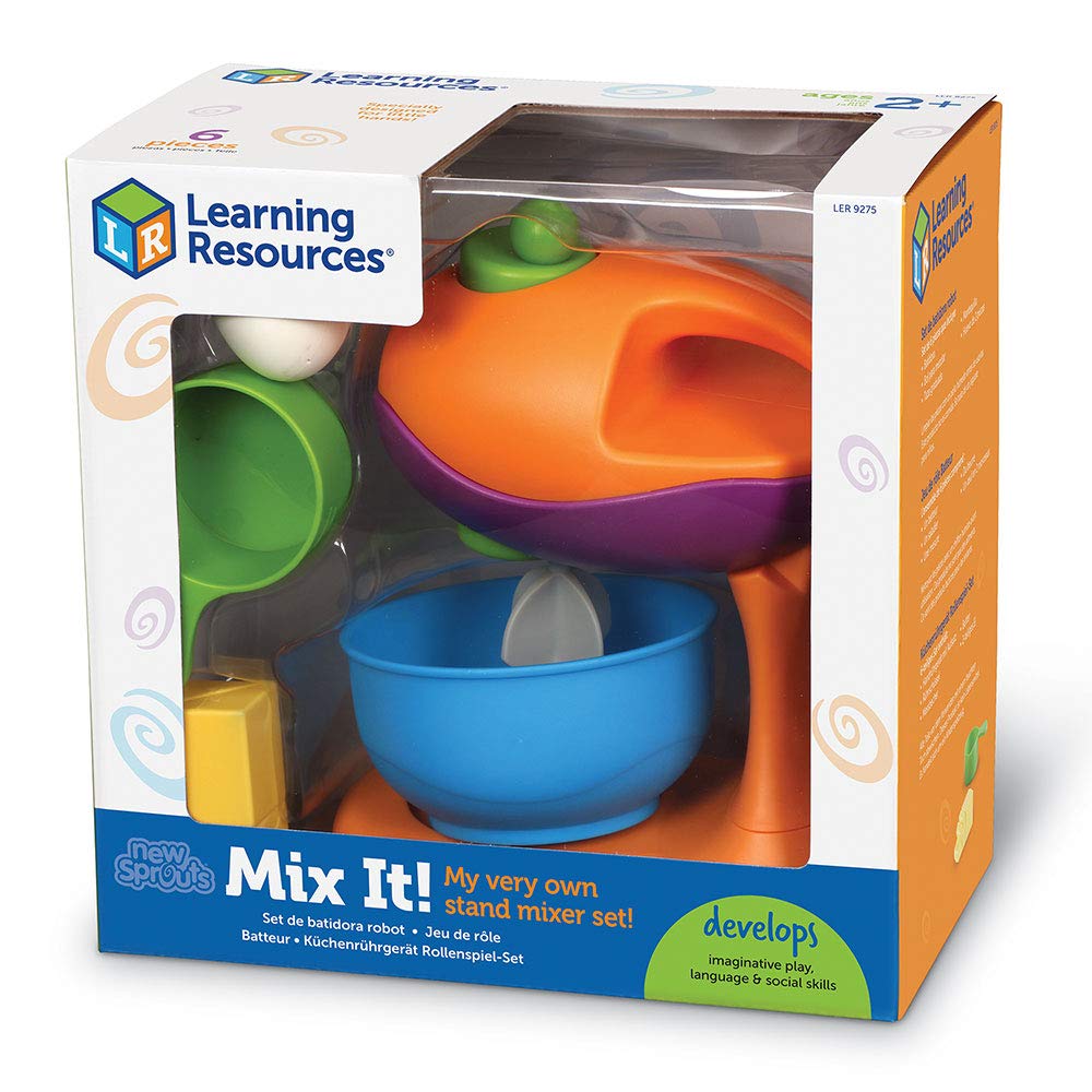 Learning Resources New Sprouts Mix It!, Pretend Play Food, Food Maker Toys, 6 Pieces, Ages 2+