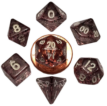 Ethereal Black 10mm Mini Polyhedral Dice Set