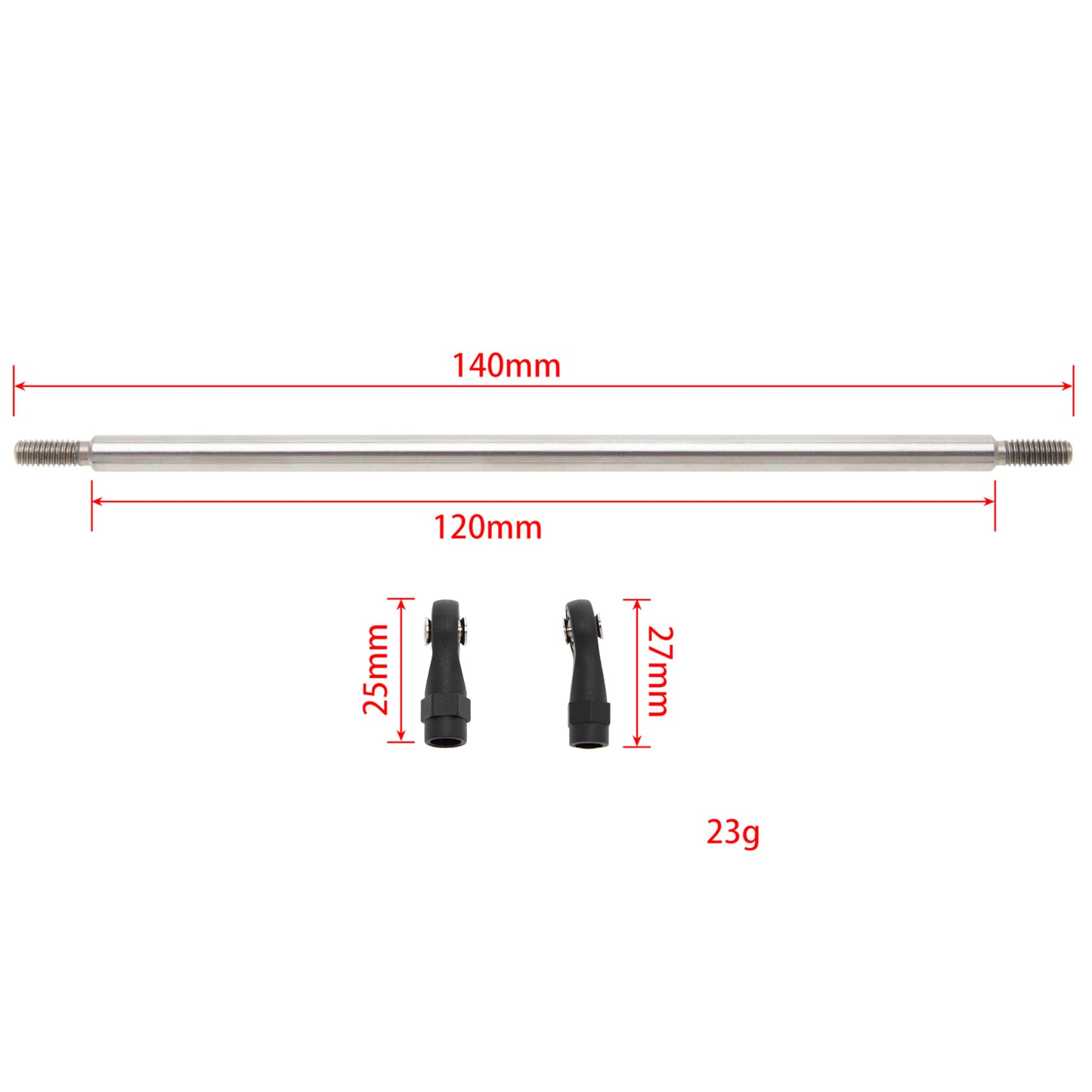 MEUS RACING 1/10 Links Steel Chassis Links Kit for Traxxas TRX4 Axial SCX10 Tamiya CCO1 Redcat Gen8 1/10 RC Crawler (140mm)