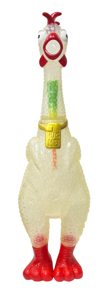 Animolds Hug Me Giant Rubber Chicken- Huge Stress Relief Screaming Chicken Toy | Screams Up to 45 Seconds- Novelty Gag and Prank Toys | Funny Toys Gifts for Christmas Stocking Stuffers for Kids mature-themed