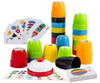 Vinciph Quick Cups Games Set For Kids,Classic Speed Cups Games Set Parent-Child Interactive Game,24 Cups,24 Stickers,1 Bells,54