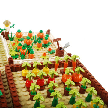 Baenrcy Farm Field Set Building Blocks Plant Animal Crops Building Bricks Kit Diy Building Set Compatible All Major Brands