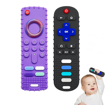 Yapromo Baby Teething Toys,Reomte Teether Toys, Silicone Chew Toy For Babies 18+ Months, Remote Control Shape Teething Toys, Ear
