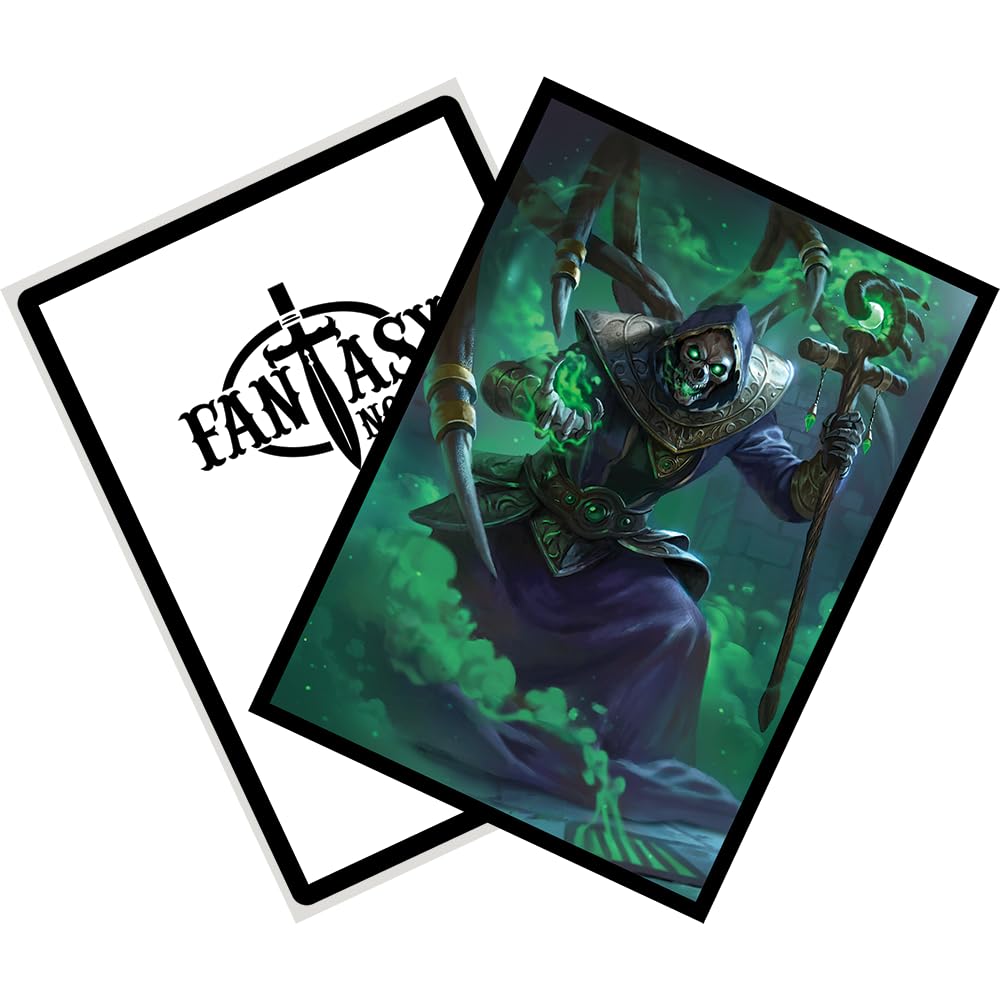 Fantasy North - Venomskull - The Risen Plague - 100 Smooth Matte Tcg Trading Card Sleeves - Fits Magic Mtg Commander Pokemon And Other Card Games - Playing Card Sleeves
