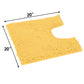 LuxUrux Bath Mat, U-Shaped contoured Rug for Around Toilet, Super Absorbent Shaggy Bath Rug Machine Wash  Dry, Yellow