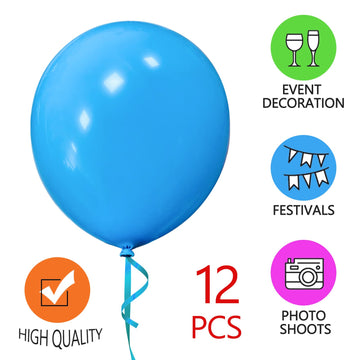 18 Inch Assorted Colors Big Balloon 12 Pack Large Latex Party Balloons Round Helium Balloon For Christmas Wedding Birthday Baby