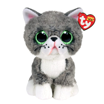 Ty Beanie Boos Fergus The Cat With Big Green Eyes And Glitter - The Plush With Big Sparkly Eyes 15 Cm T36581