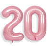 SUWEN 40 Inch Pink Foil Number Balloons 0-9 Jumbo Mylar for 20th Birthday Party Supplies