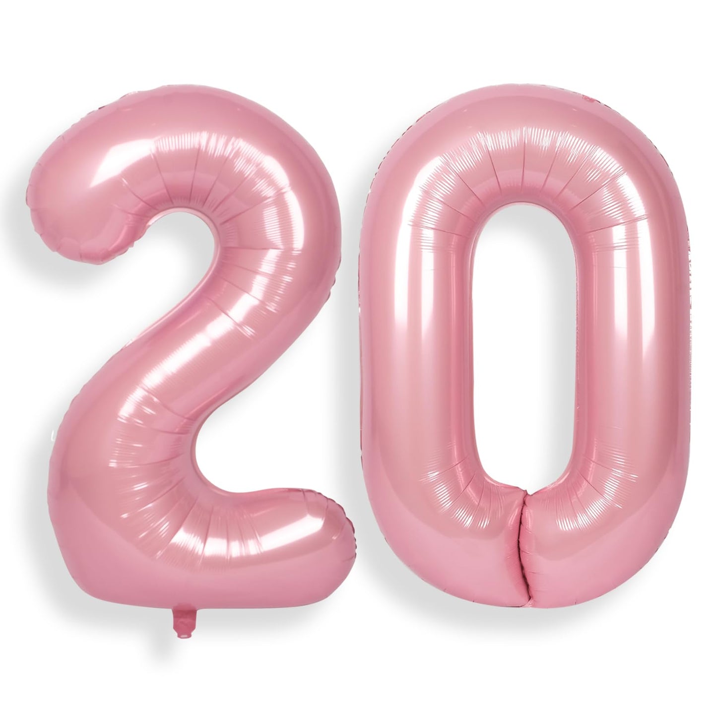 SUWEN 40 Inch Pink Foil Number Balloons 0-9 Jumbo Mylar for 20th Birthday Party Supplies