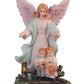 Stealstreet Ss-G-1645W Ss-G-1645, 5 Inch Pink Guardian Angel Statue Figurine Watching Over 2 Kids, 5'