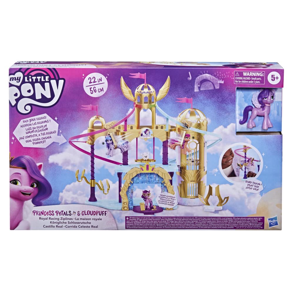 My Little Pony Castle Playset Toy - 22-Inch with 2 Ziplines & Princess Pipp Figure, Multicolor, Model F2156