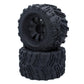 Surpass Hobby Height 4.92'' (125mm) RC Truck Wheels and Tires Set for 1/10 Monster Truck Wheels Tires for HPI/HSP/Savage XS TM F
