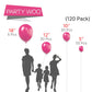 Partywoo Hot Pink Balloons 120 Pcs Magenta Balloons Dark Pink Balloons Different Sizes Pack Of 18 12 10 5 Inch Balloon Arch Kit Balloon Garland For Valentine'S Day Princess Party Decorations Pink-Y12
