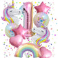 Unicorn Balloons Unicorn Birthday Party Decorations For Girls Foil Balloons Set Macaron And Rainbow Balloon Wedding Baby Shower