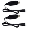 Blomiky 2 Pack H102 7.4V 1.3A USB Charger Cable with XH-3P Connector Plug for RC Truck 7.4V 2S Lipo Battery and H120 H100 H101 H