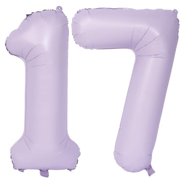 40 In Matte Purple Number Balloons Helium Foil Mylar Balloon Birthday Party Banquet Decoration Digital 17