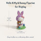 Blue Sky Clayworks Hello Kitty Easter Purple Bunny Figurine, Ceramic, 5 L x 4.5 W x 8 H, Spring Egg Hunt Cheer