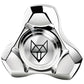Freelove Metal Fidget Spinner For Adults, Stainless Steel Heavy Spinning Toys, Small Mini Fox Hand Gyro, Bearing Premium Long High Spin Fidget Block, Silver