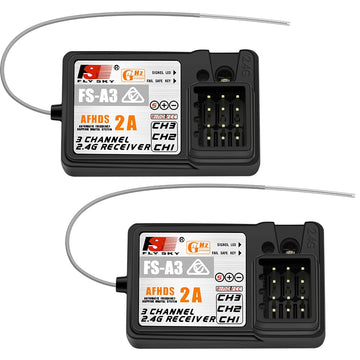 Flysky Fs-A3 3Ch Receiver 2.4G Afhds 2A For Flysky Fs-Gt5 Fs-Gt2E Fs-Gt2F Fs-Gt2G Fs-It3B Fs-It3C Transmitter (2 Pcs)