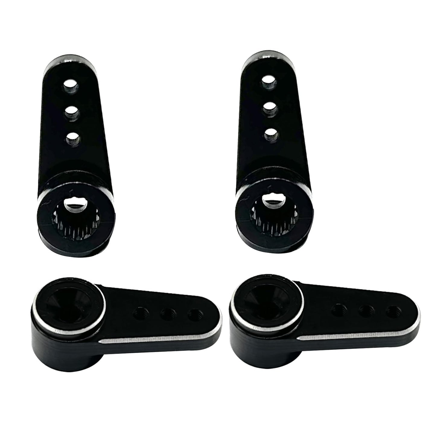 4Pack Aluminum 15T Servo Horn Arms Rc Mini Servo Horns Toy Car Accessories Compatible With Emax Es08Ma Servo Fit For Axial Scx24