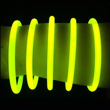 Glow Sticks Bulk Wholesale Bracelets, 1000 8    Yellow Glow Stick Glow Bracelets, Bright Color, Glow 8-12 Hrs, Glow Party Favors