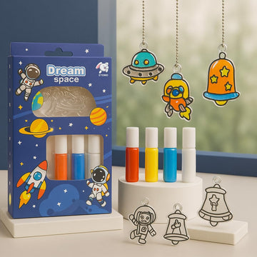 Storio Paper, Plastic Space Window Art Kit For Kids, Mess-Free Craft Set With Templates And Glue, Ages 4+, Multicolor