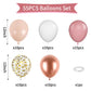 Dusty Pink Balloons, 55Pcs Blush Pink Party Balloons 12 Inch Metallic Rose Gold White Latex Balloons Retro Pink Rose Gold Balloo