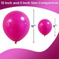Jobkoo 5 Inch Hot Pink Balloons, 60 Pcs Neon Pink Party Balloon Small Bright Pink Birthday Balloons 5'' Mini Magenta Fuschia Pin