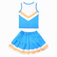 Davsolly Ice Blue Cheerleader Costume For Girls Cheerleading Outfit For Kids Cheer Up Halloween Cosplay Birthday Gifts