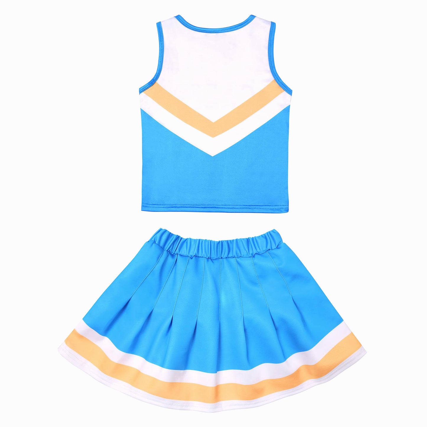 Davsolly Ice Blue Cheerleader Costume For Girls Cheerleading Outfit For Kids Cheer Up Halloween Cosplay Birthday Gifts
