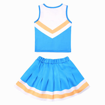 Davsolly Ice Blue Cheerleader Costume For Girls Cheerleading Outfit For Kids Cheer Up Halloween Cosplay Birthday Gifts