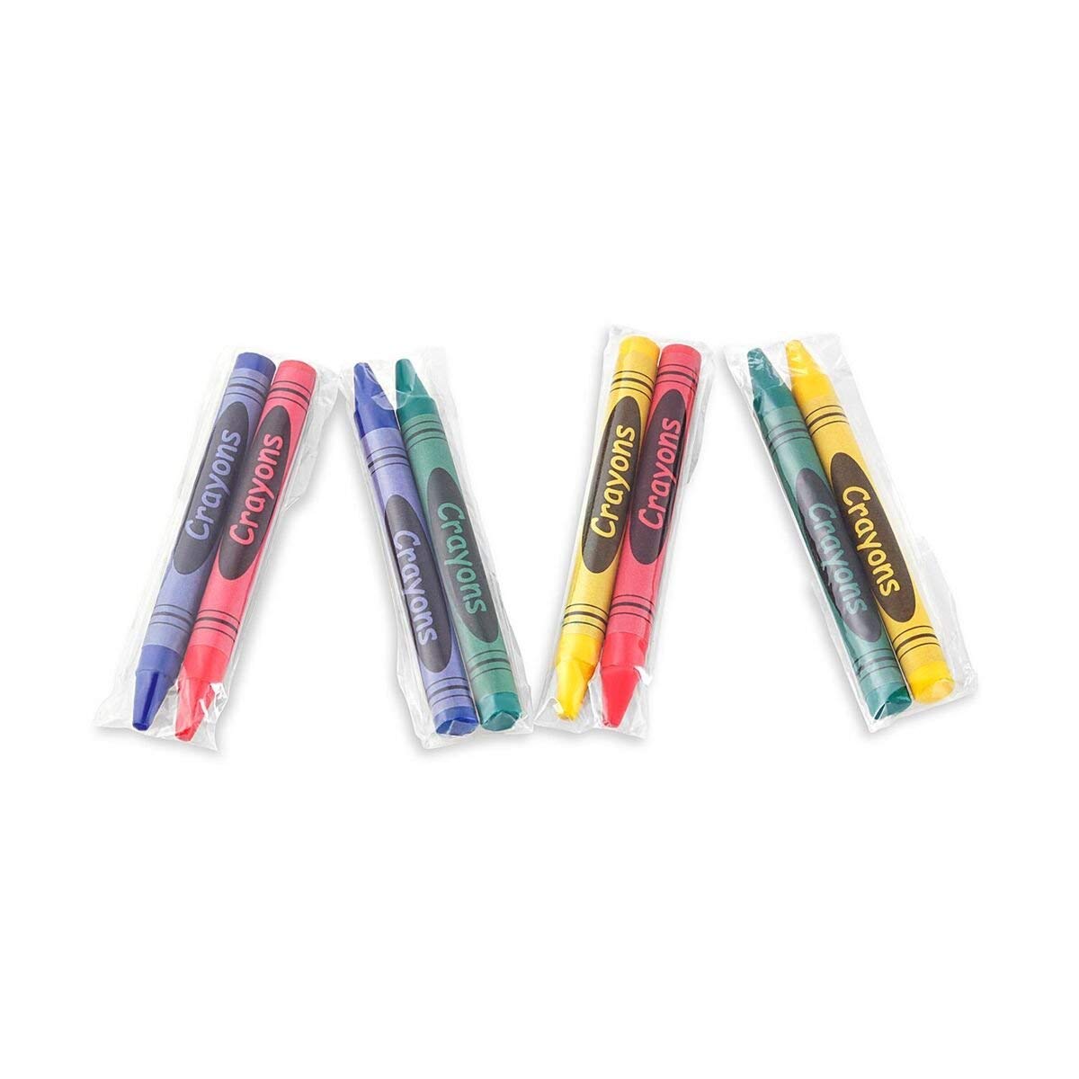 CrayonKing 1,000 Sets of 2-Packs in Cello (2,000 total bulk Crayons) Restaurants, Party Favors, Birthdays, School Teachers & Kid